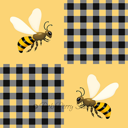 Honey bee repeating pattern