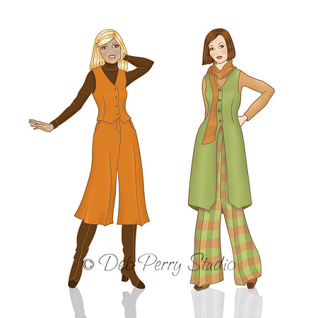 Vintage Sewing Pattern Poses