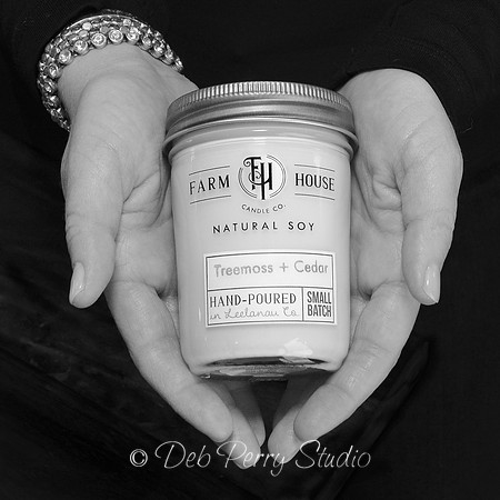Product photo for candle company