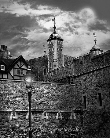 London Tower in the Moonlight
