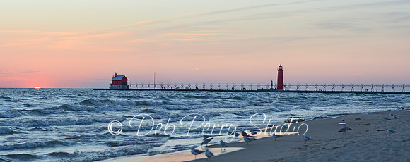 The lighthouses on Grand Haven's South Pier 2