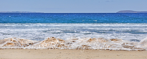 Frozen foam on West Bay